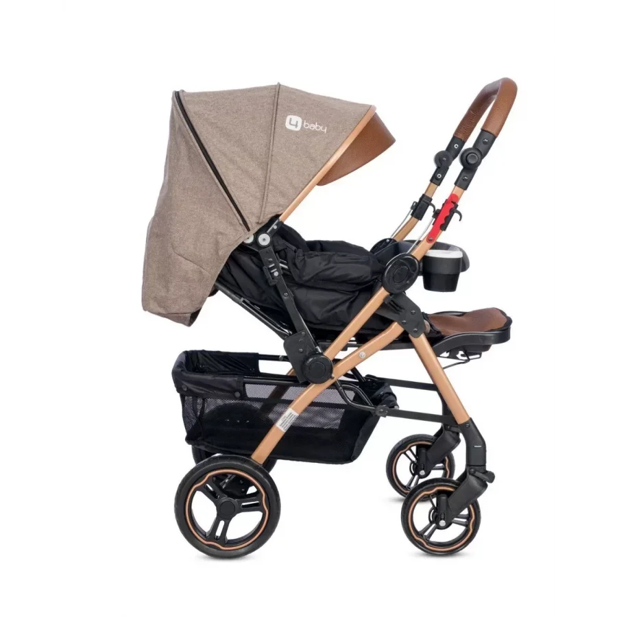 4 Baby Active Gold Plus Çift Yönlü Bebek Arabası - Kahve