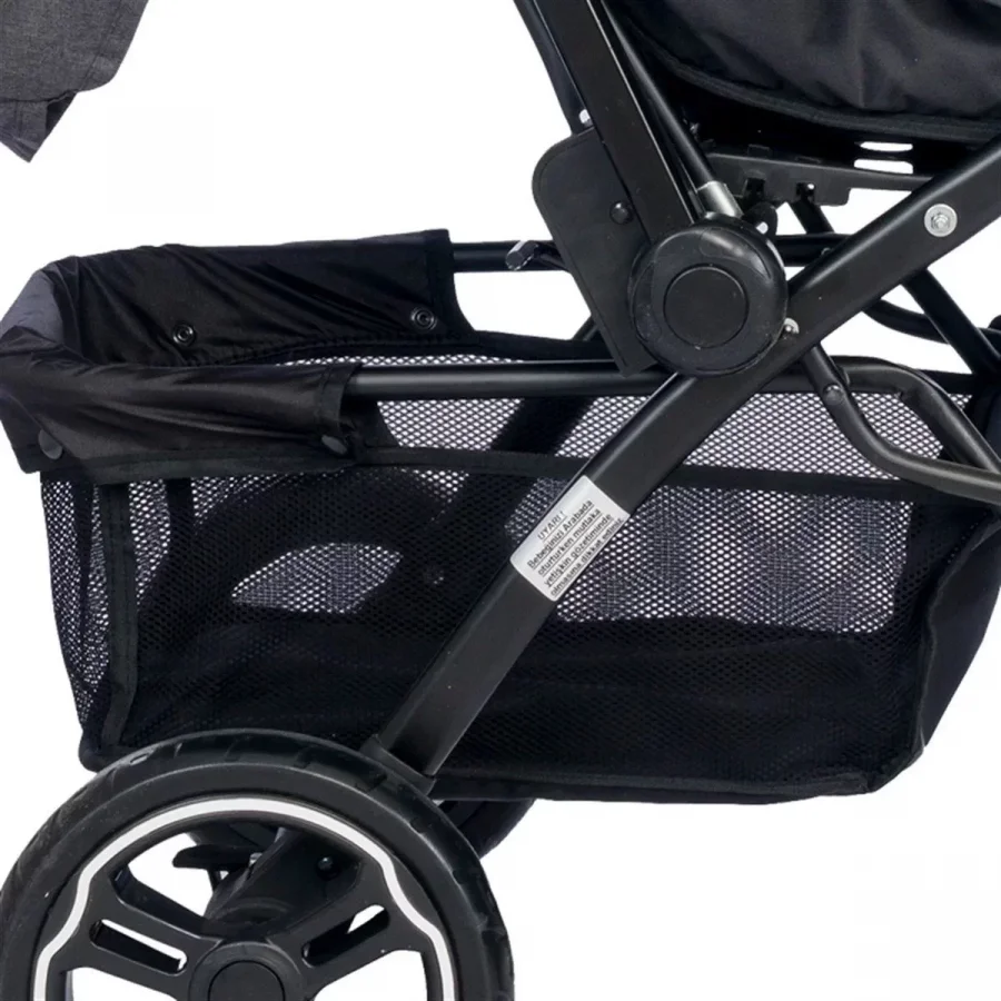 4 Baby Active Siyah Plus Çift Yönlü Bebek Arabası - Gri