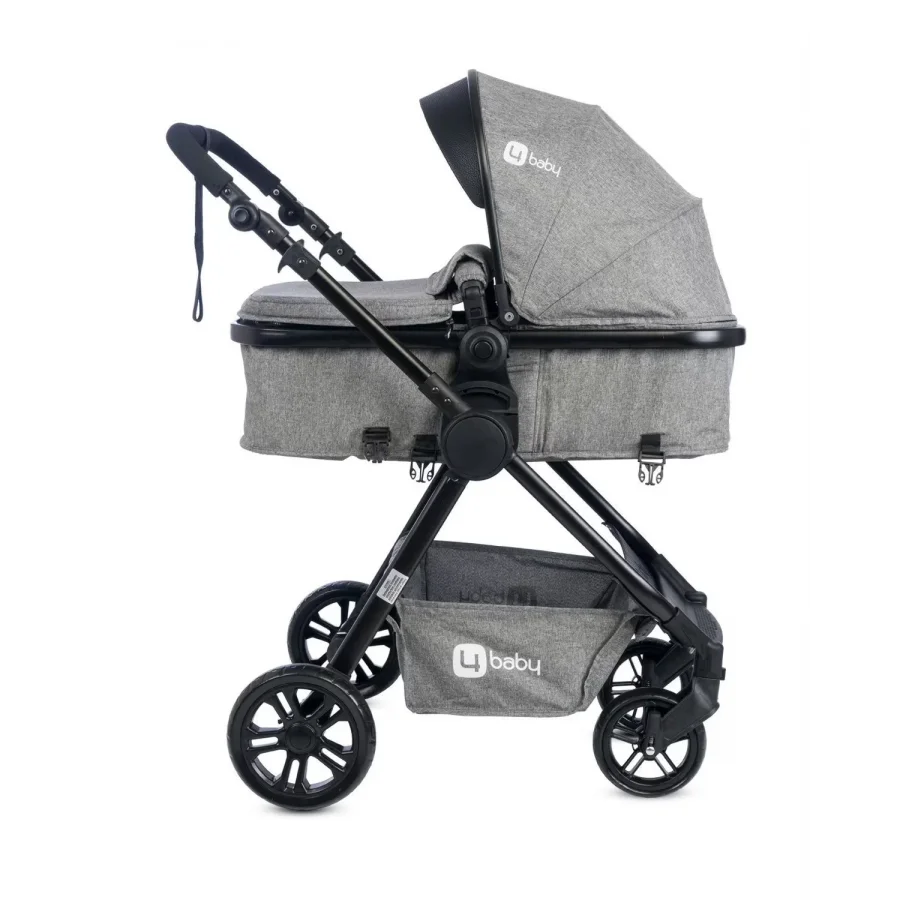 4 Baby Comfort Siyah Travel Sistem Bebek Arabası - Gri
