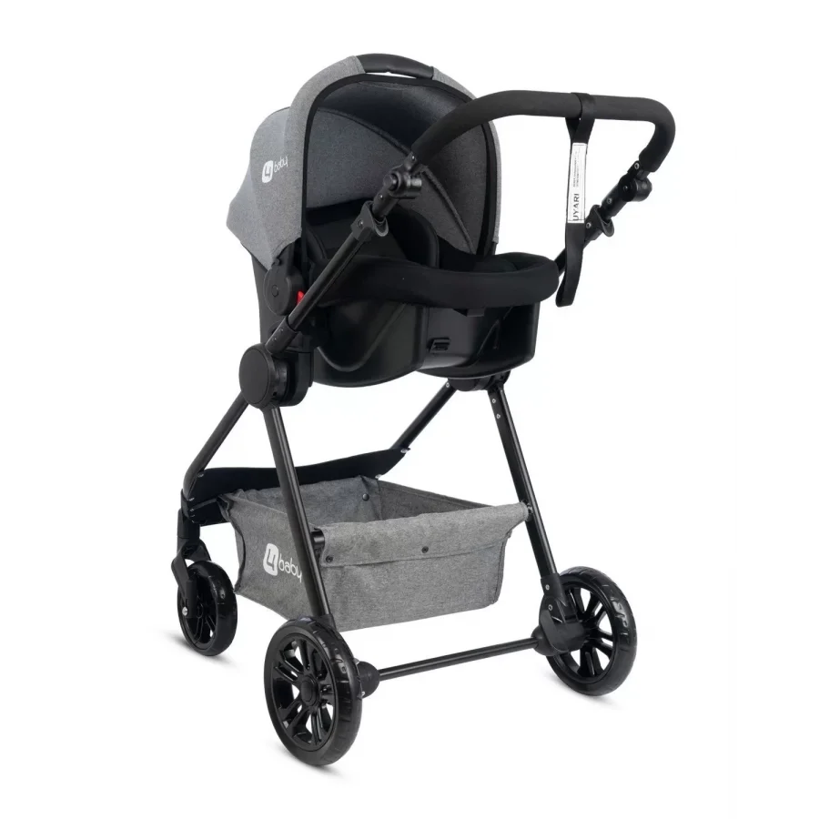 4 Baby Comfort Siyah Travel Sistem Bebek Arabası - Gri