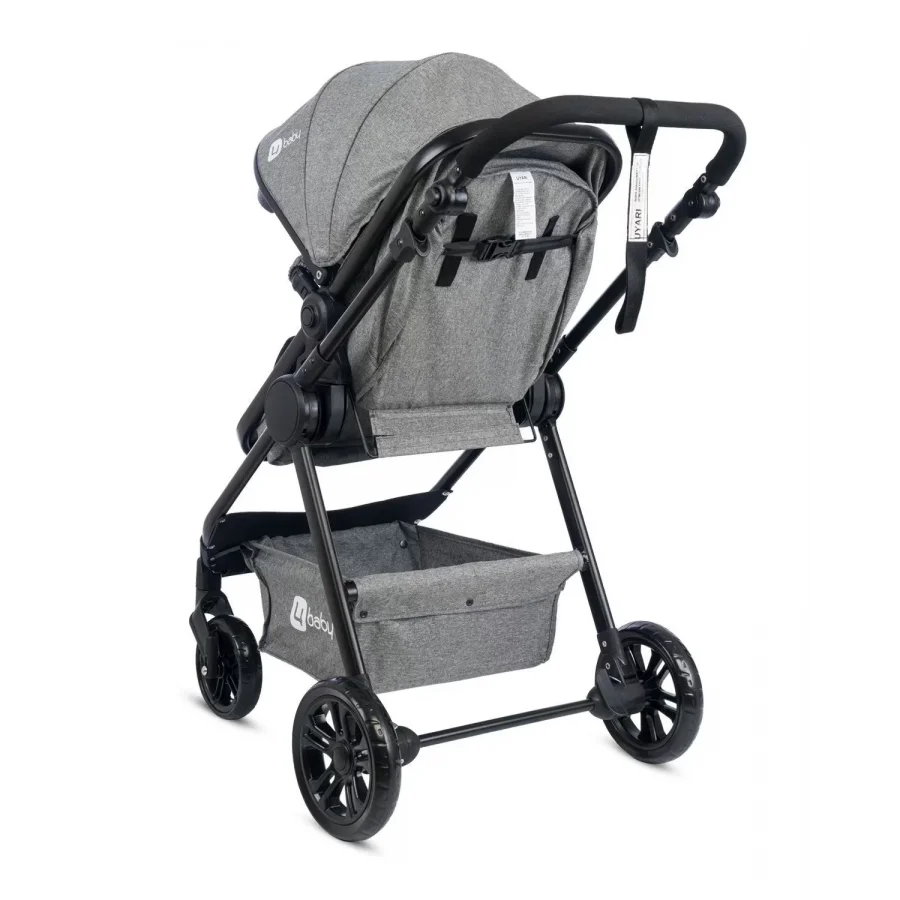 4 Baby Comfort Siyah Travel Sistem Bebek Arabası - Gri