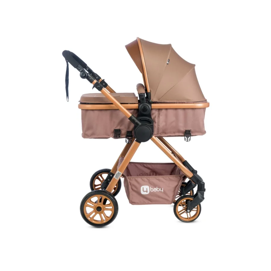 4 Baby Cool Gold Travel Sistem Bebek Arabası - Kahve