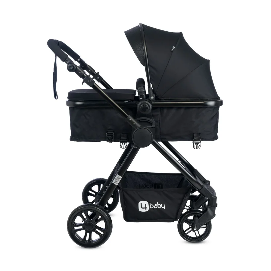 4 Baby Cool Siyah Travel Sistem Bebek Arabası- Siyah