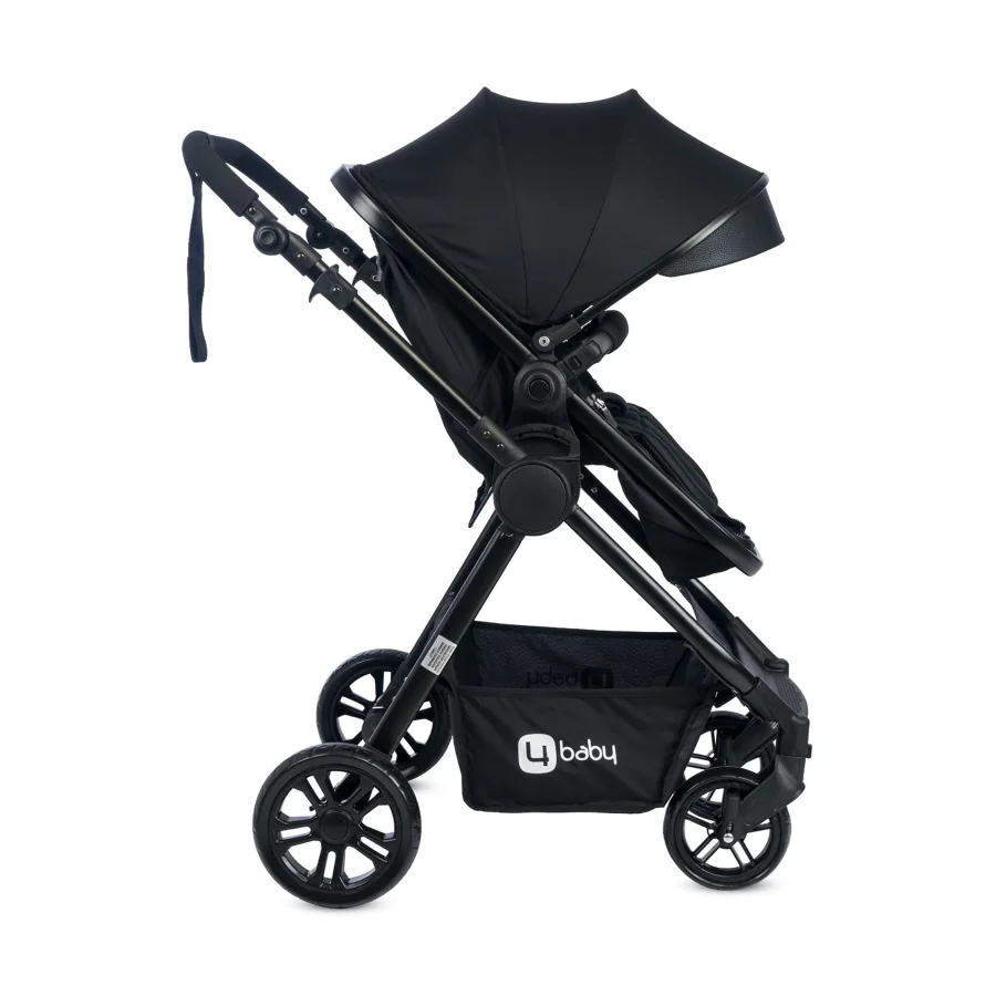 4 Baby Cool Siyah Travel Sistem Bebek Arabası- Siyah