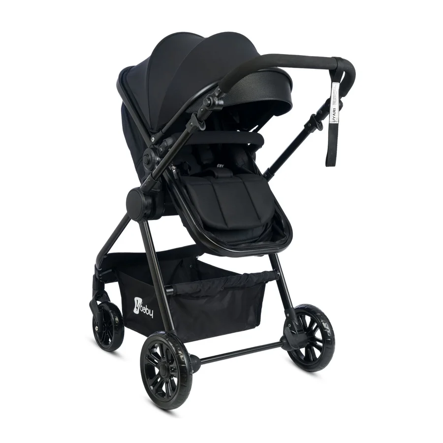 4 Baby Cool Siyah Travel Sistem Bebek Arabası- Siyah