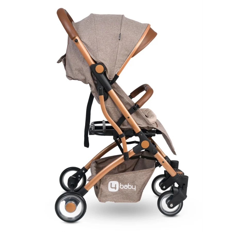 4 Baby Drone Gold Kabin Boy Bebek Arabası - Kahve