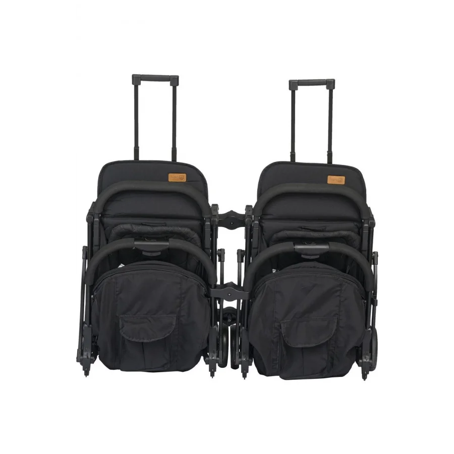 4 Baby Drone Kabin İkiz Aparatlı Bebek Arabası / Siyah