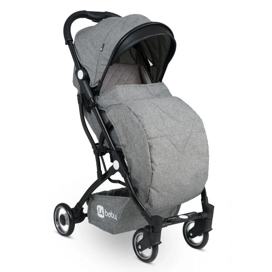 4 Baby Drone Siyah Kabin Boy Bebek Arabası - Gri