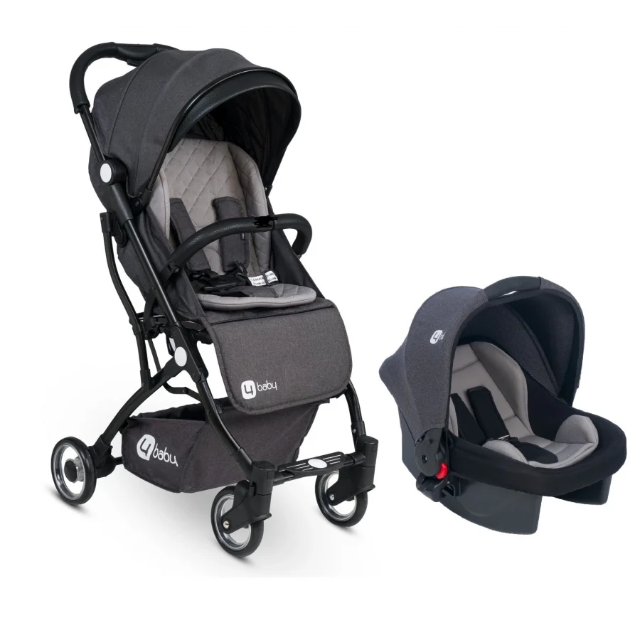 4 Baby Drone Travel Sistem Bebek Arabası Siyah / Antrasit