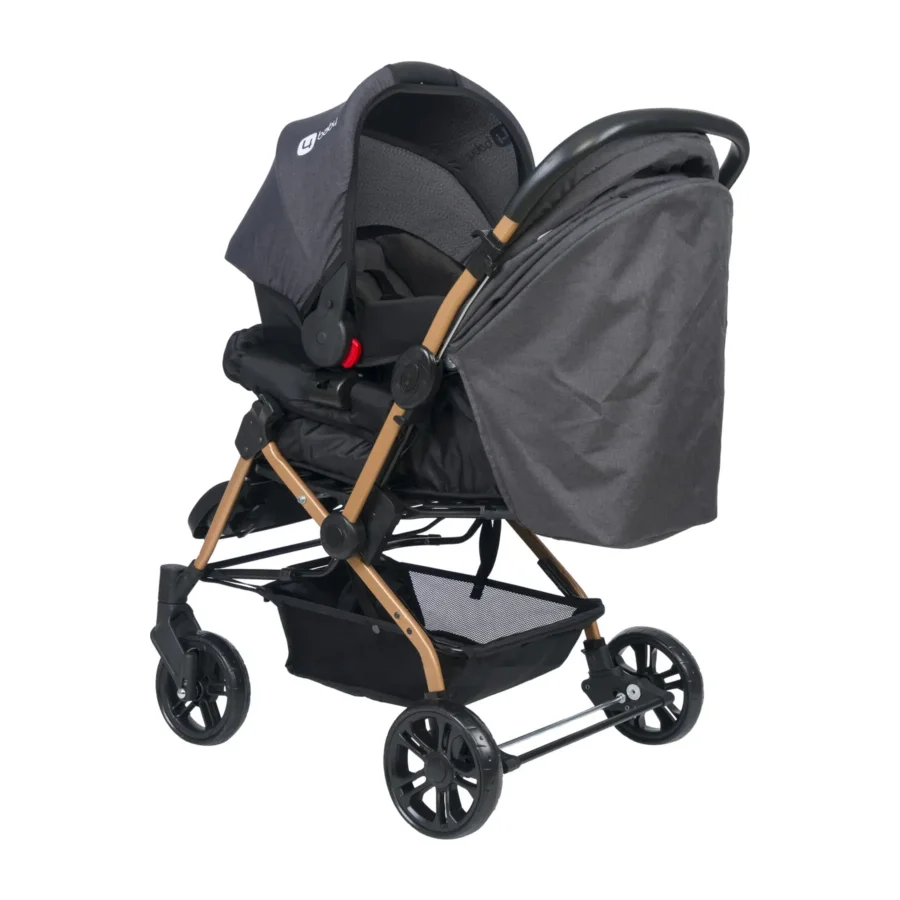 4 Baby Olimpos Travel Sistem Çift Yönlü Bebek Arabası / Gold-Antrasit