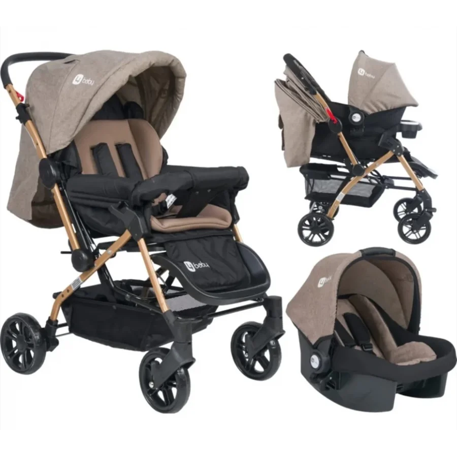 4 Baby Olimpos Travel Sistem Çift Yönlü Bebek Arabası / Kahve