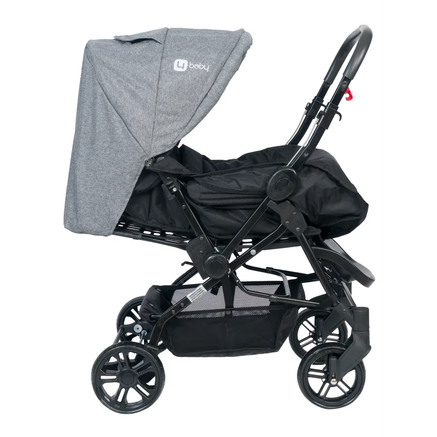 4 Baby Olimpos Travel Sistem Çift Yönlü Bebek Arabası / Siyah-Gri