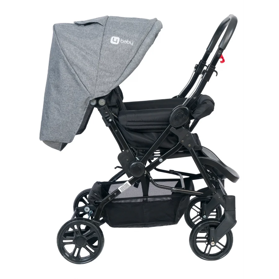 4 Baby Olimpos Travel Sistem Çift Yönlü Bebek Arabası / Siyah-Gri