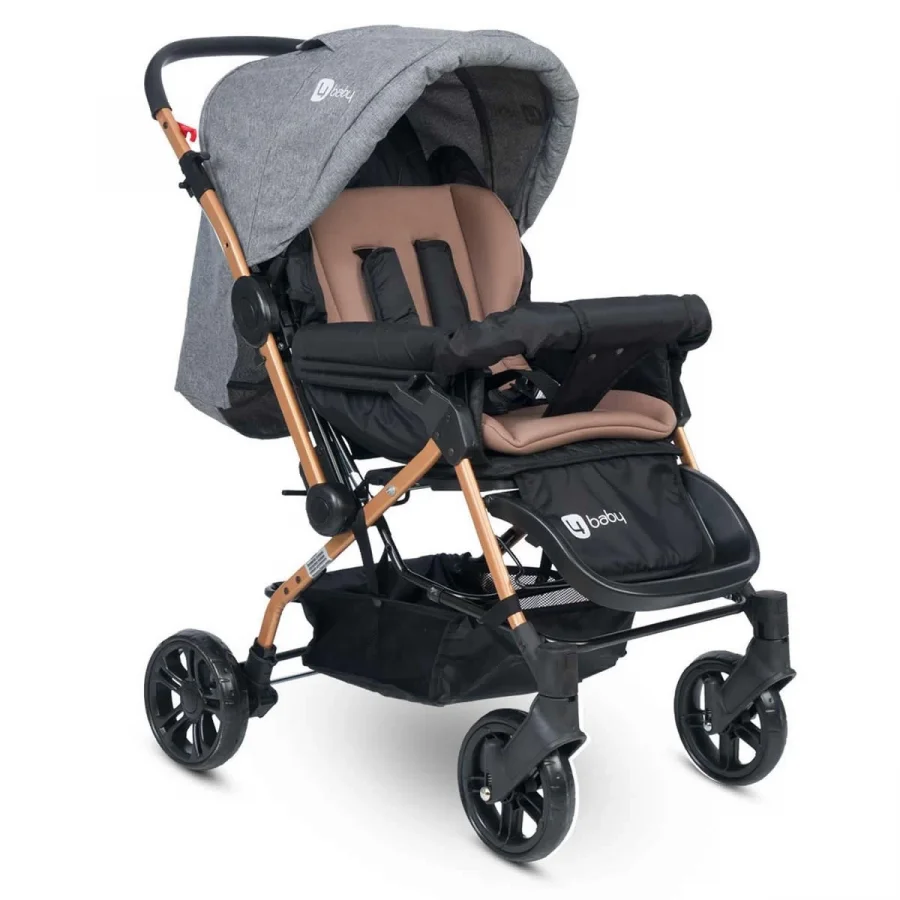 4 Baby Olympus Gold Çift Yönlü Bebek Arabası Gri