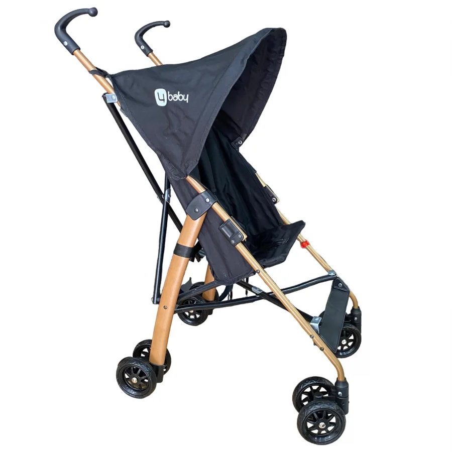 4 Baby Pratik Baston Puset Bebek Arabası - Gold Siyah