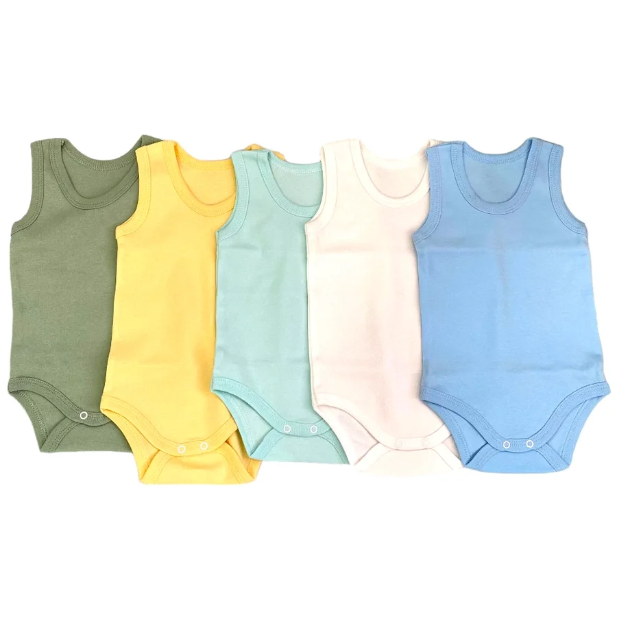 5li Bisiklet Yaka Çıtçıtlı Body Zıbın Atlet