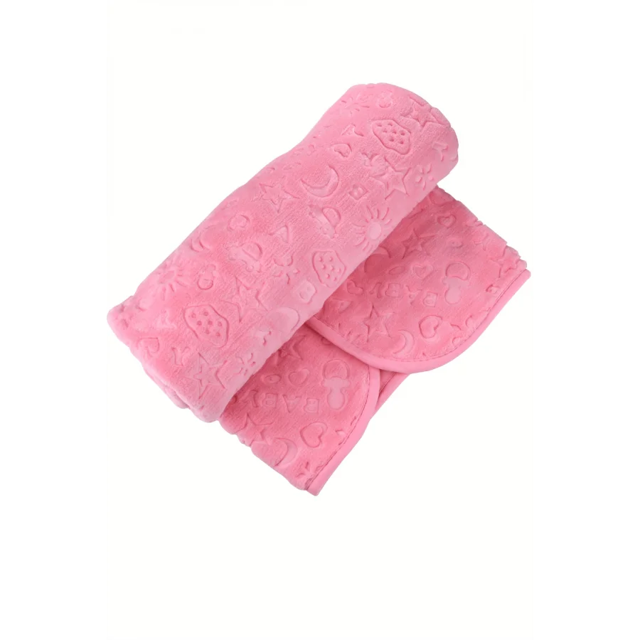 Agu soft Kabartmalı Peluş Bebek Battaniyesi 100x120cm - Pembe