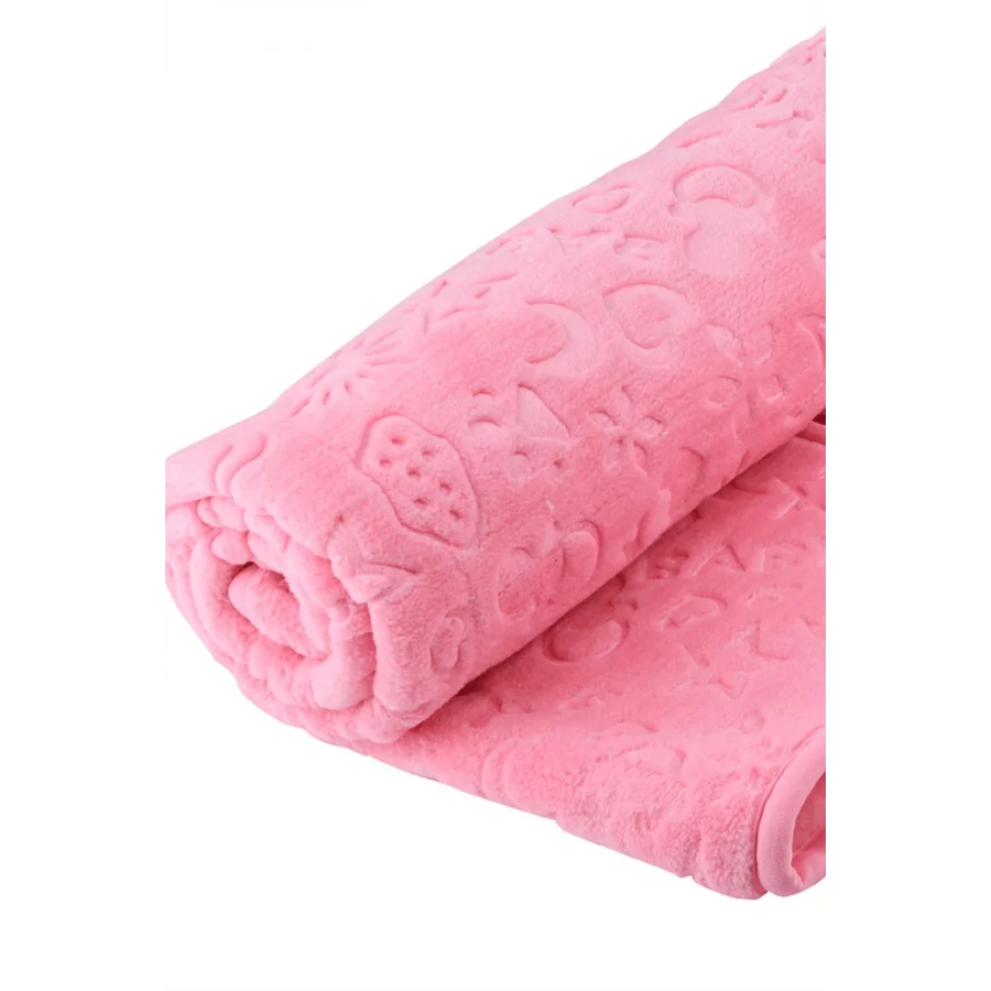 Agu soft Kabartmalı Peluş Bebek Battaniyesi 100x120cm - Pembe