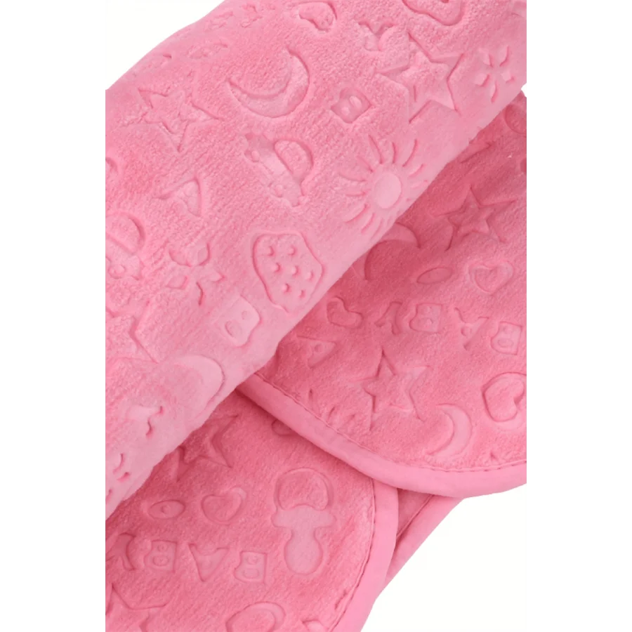 Agu soft Kabartmalı Peluş Bebek Battaniyesi 100x120cm - Pembe