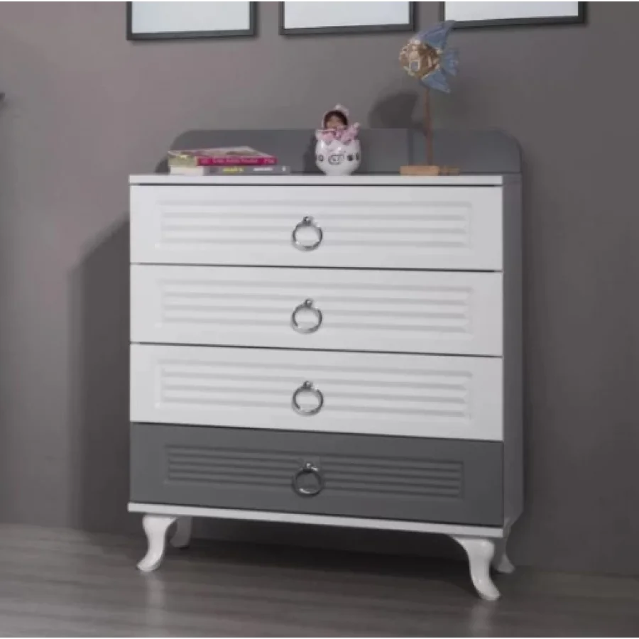 Aqua Grey 4 Çekmeceli Şifonyer