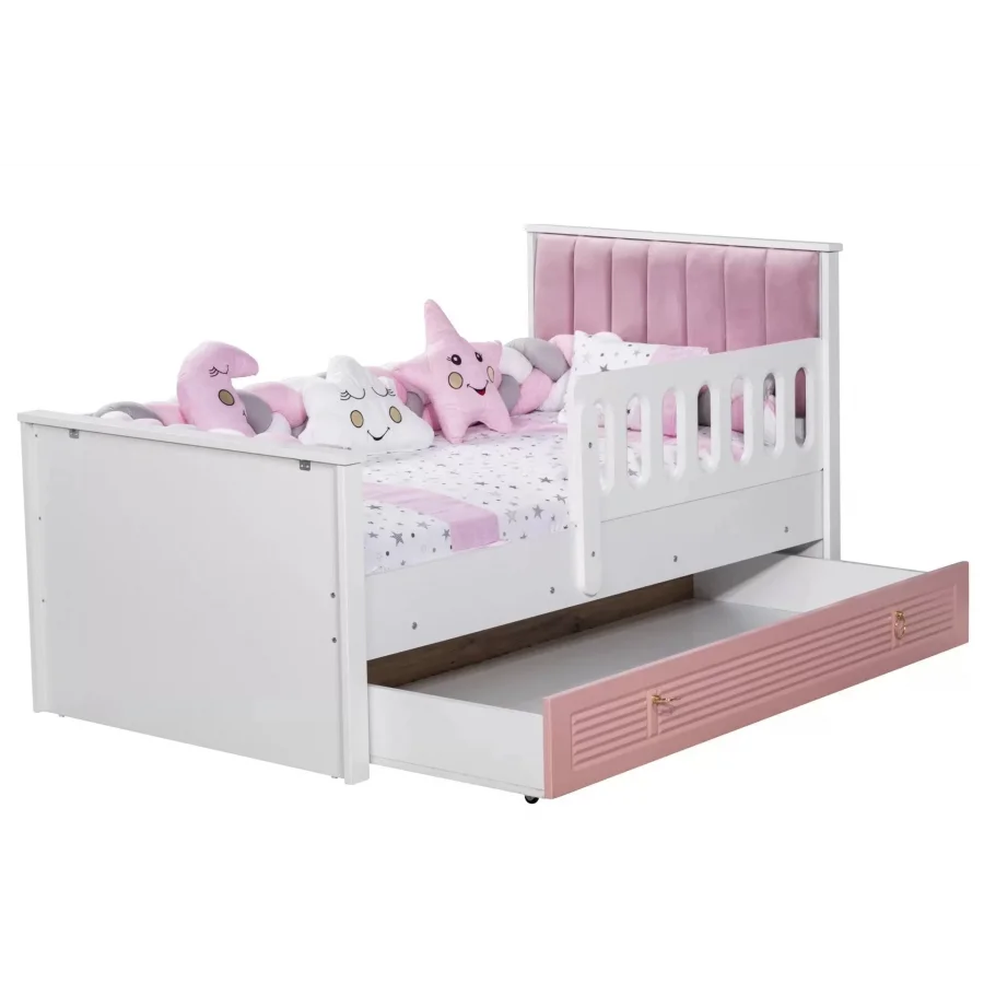 Aqua Pink 4 Kapılı Kapitoneli Bebek Odası Takımı