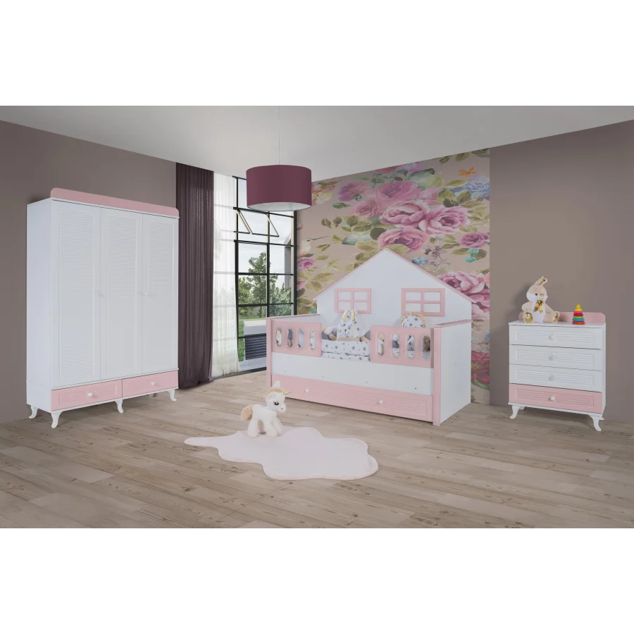 Aqua Pink Montessorili Çocuk Odası Takımı