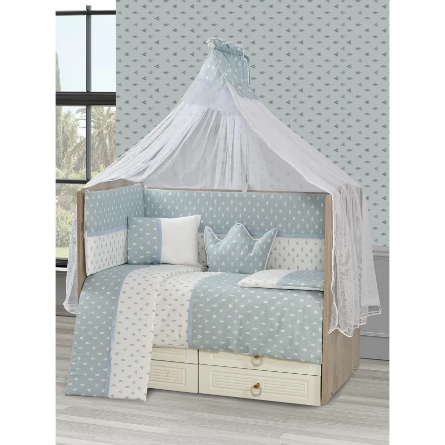 Aras Bebe Doğa Uyku Seti 60*120-Mavi