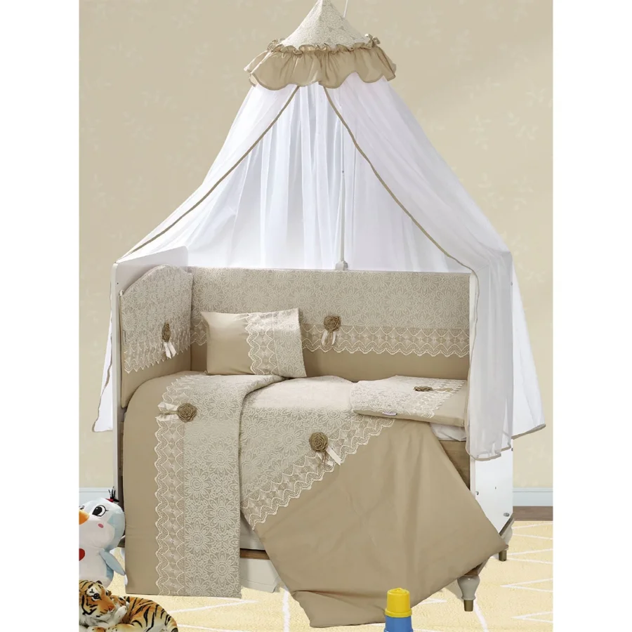 Aras Bebe Ebrar Uyku Seti 70x130 Cm-Bej