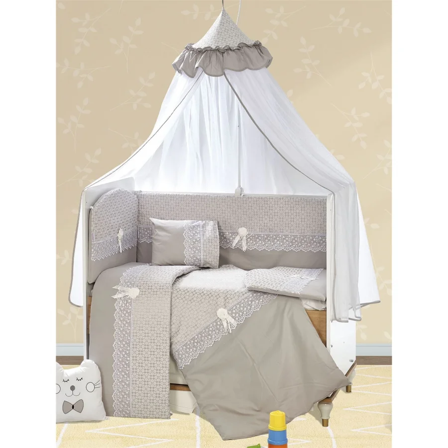 Aras Bebe Ebrar Uyku Seti 70x130 Cm-Gri