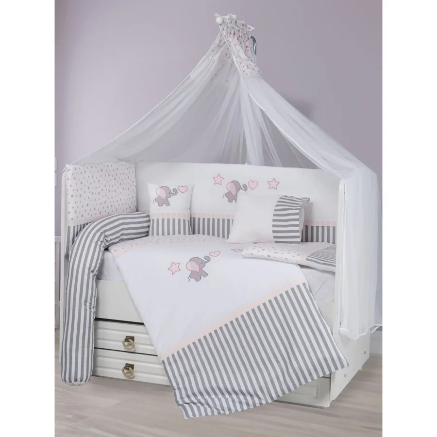 Aras Bebe Mia Uyku Seti 60X120 Cm-Pembe