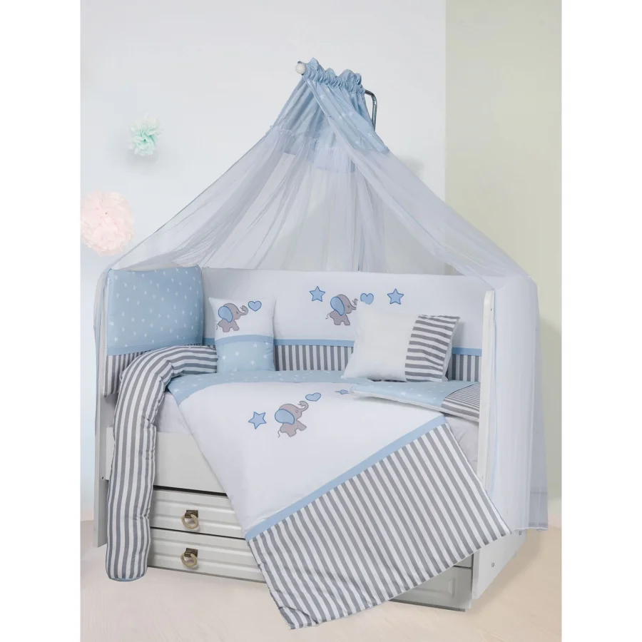 Aras Bebe Mia Uyku Seti 70X130 Cm -Mavi