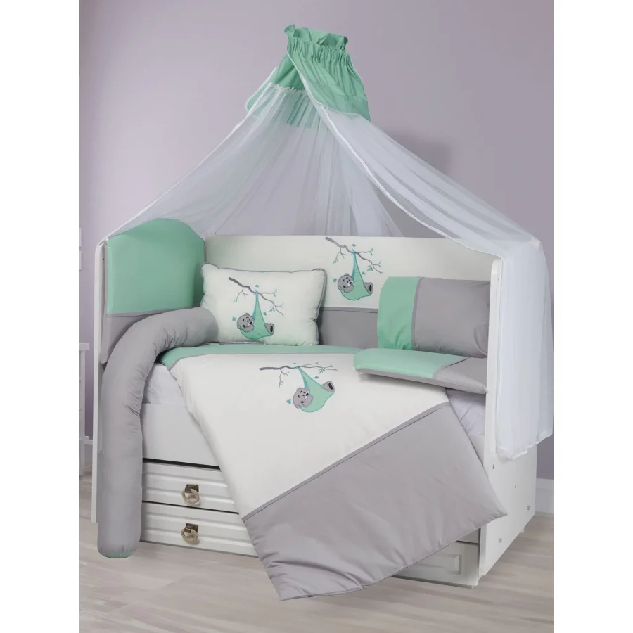Aras Bebe Pamir Uyku Seti 60X120 Cm - Yeşil