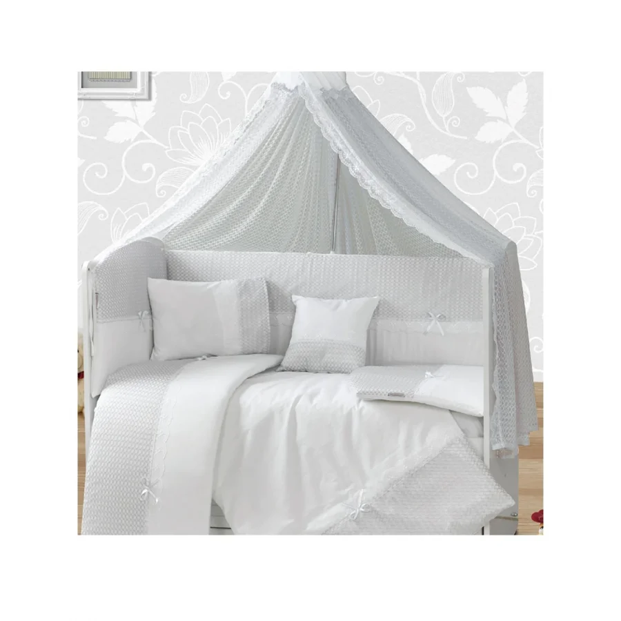 Aras Bebe Sedef Uyku Seti 70x130 Cm-Gri