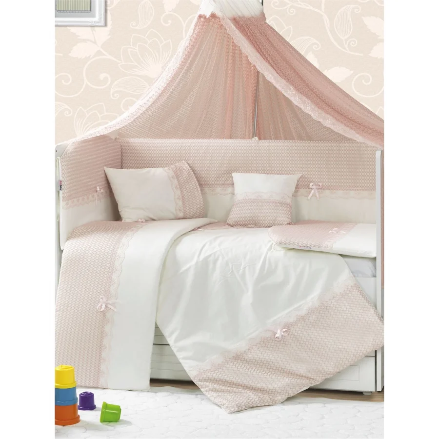 Aras Bebe Sedef Uyku Seti 70x130 Cm-Pembe