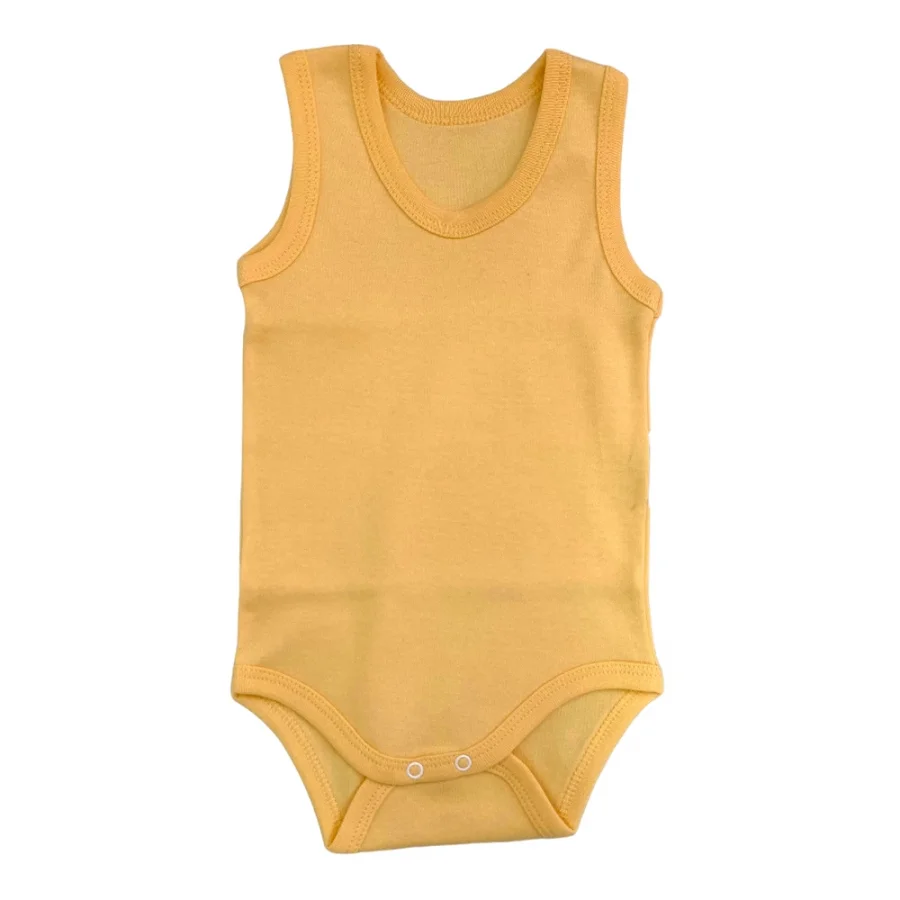 Askılı Çıtçıtlı Body Zıbın Bebek Atlet - Sarı