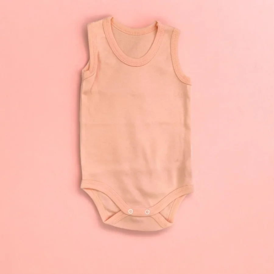 Askılı Çıtçıtlı Body Zıbın Bebek Atlet - Somon