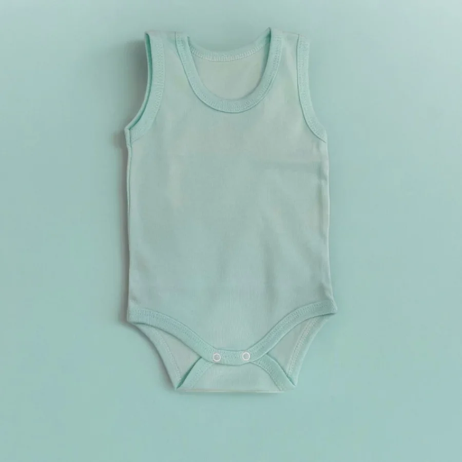 Askılı Çıtçıtlı Body Zıbın Bebek Atlet - Su Yeşili