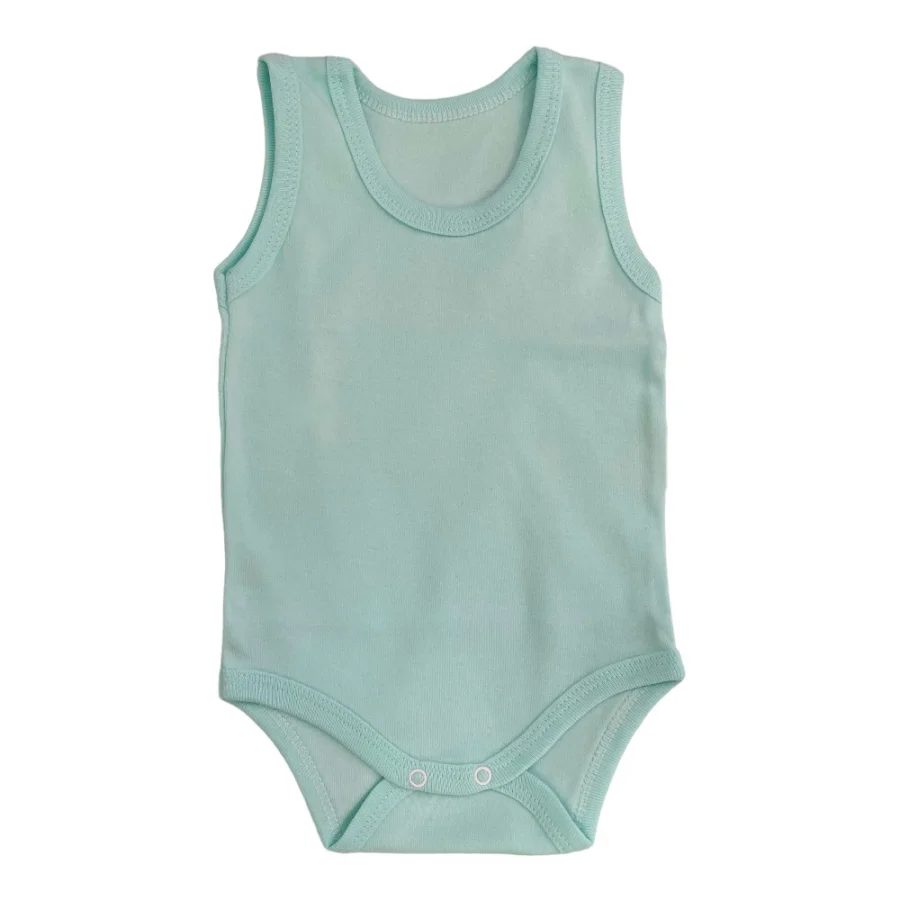 Askılı Çıtçıtlı Body Zıbın Bebek Atlet - Su Yeşili