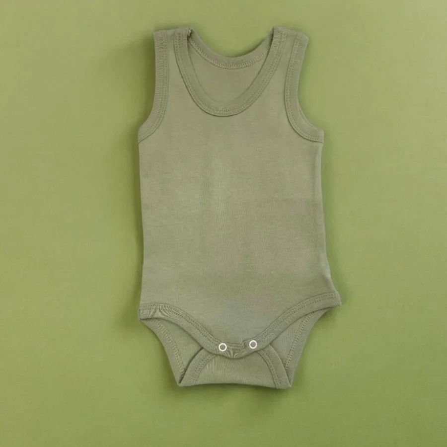 Askılı Çıtçıtlı Body Zıbın Bebek Atlet - Yeşil