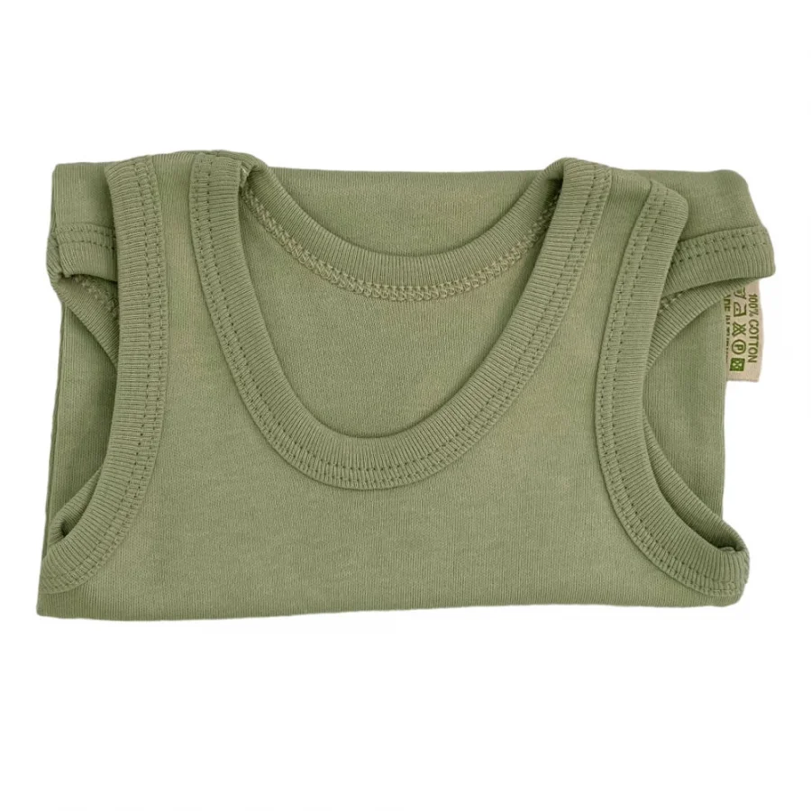 Askılı Çıtçıtlı Body Zıbın Bebek Atlet - Yeşil