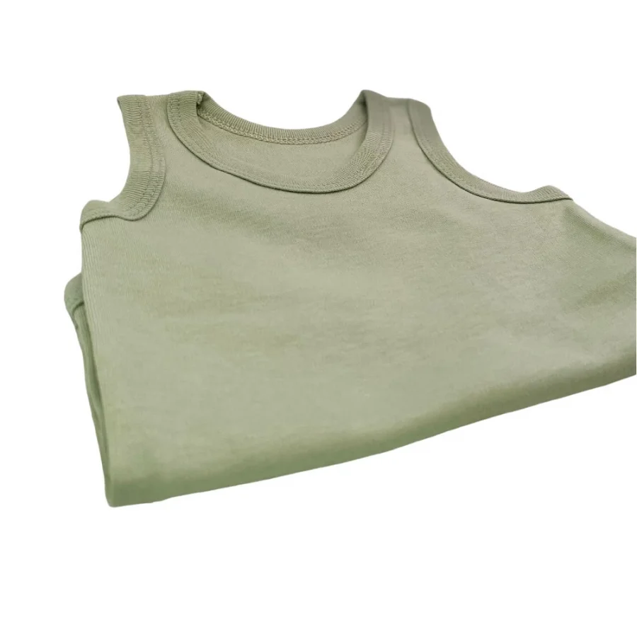 Askılı Çıtçıtlı Body Zıbın Bebek Atlet - Yeşil