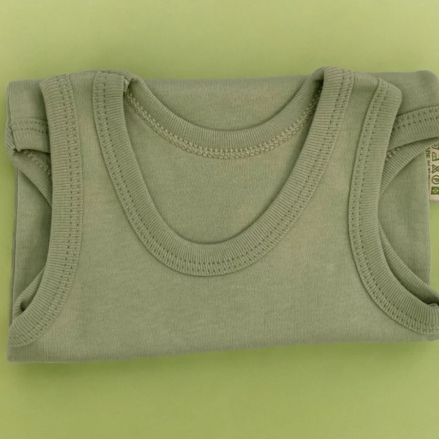 Askılı Çıtçıtlı Body Zıbın Bebek Atlet - Yeşil