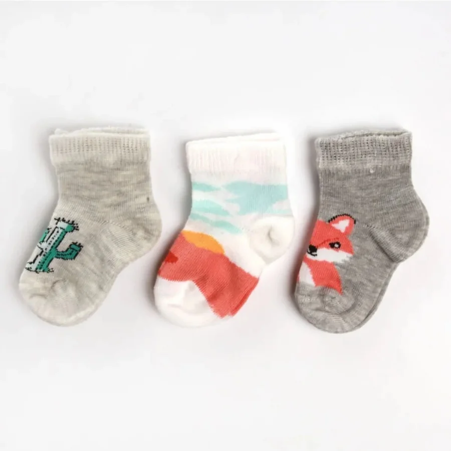 Aziz Bebe 3lü Kaktüs Soket Bebek Çorabı