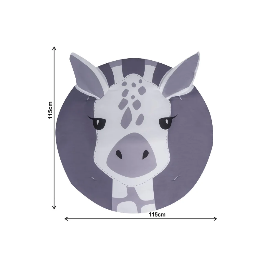 Babyjest 3 Boyutlu Dokunuş Safari Hayvanlar Oyun Halısı 115x115cm