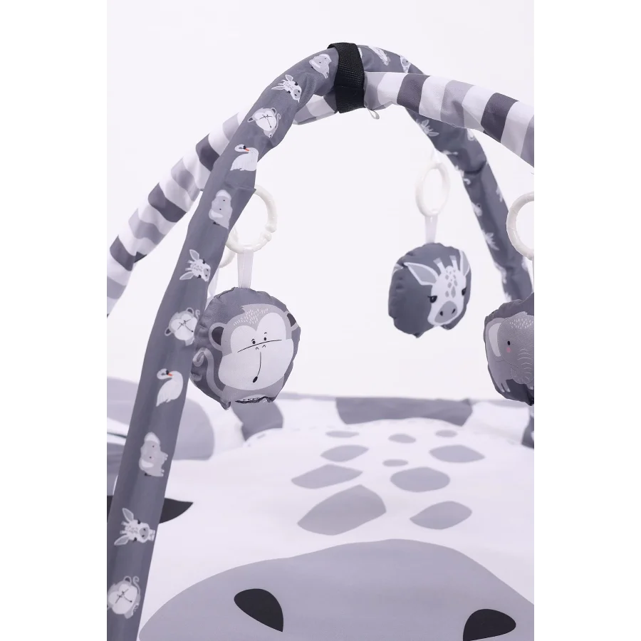 Babyjest 3 Boyutlu Dokunuş Safari Hayvanlar Oyun Halısı 115x115cm