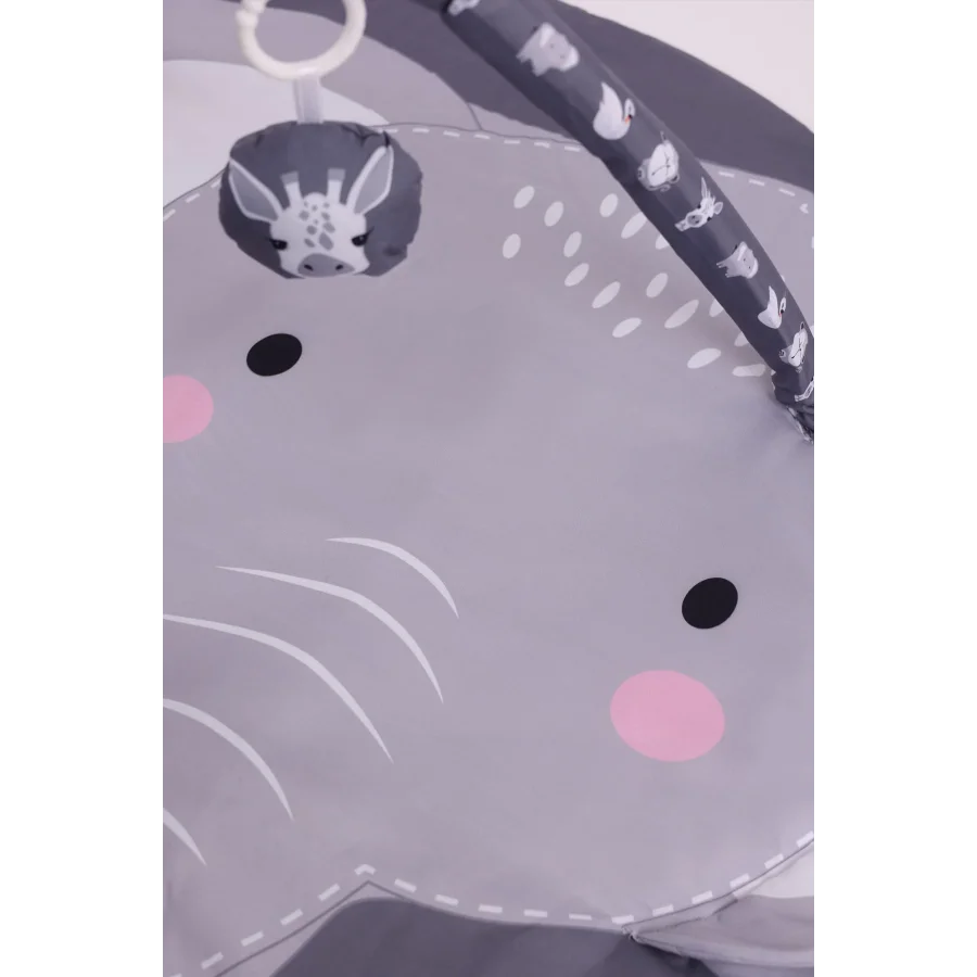 Babyjest 3 Boyutlu Dokunuş Safari Hayvanlar Oyun Halısı 115x115cm - Fil