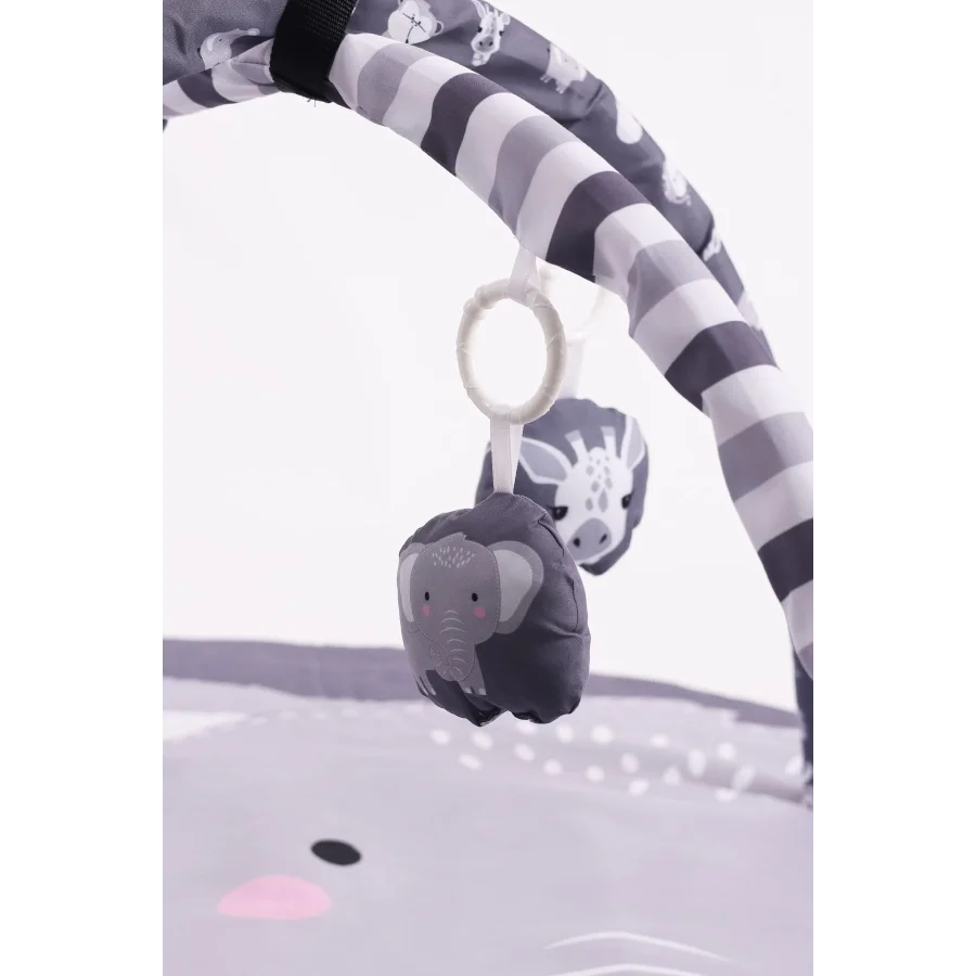 Babyjest 3 Boyutlu Dokunuş Safari Hayvanlar Oyun Halısı 115x115cm - Fil