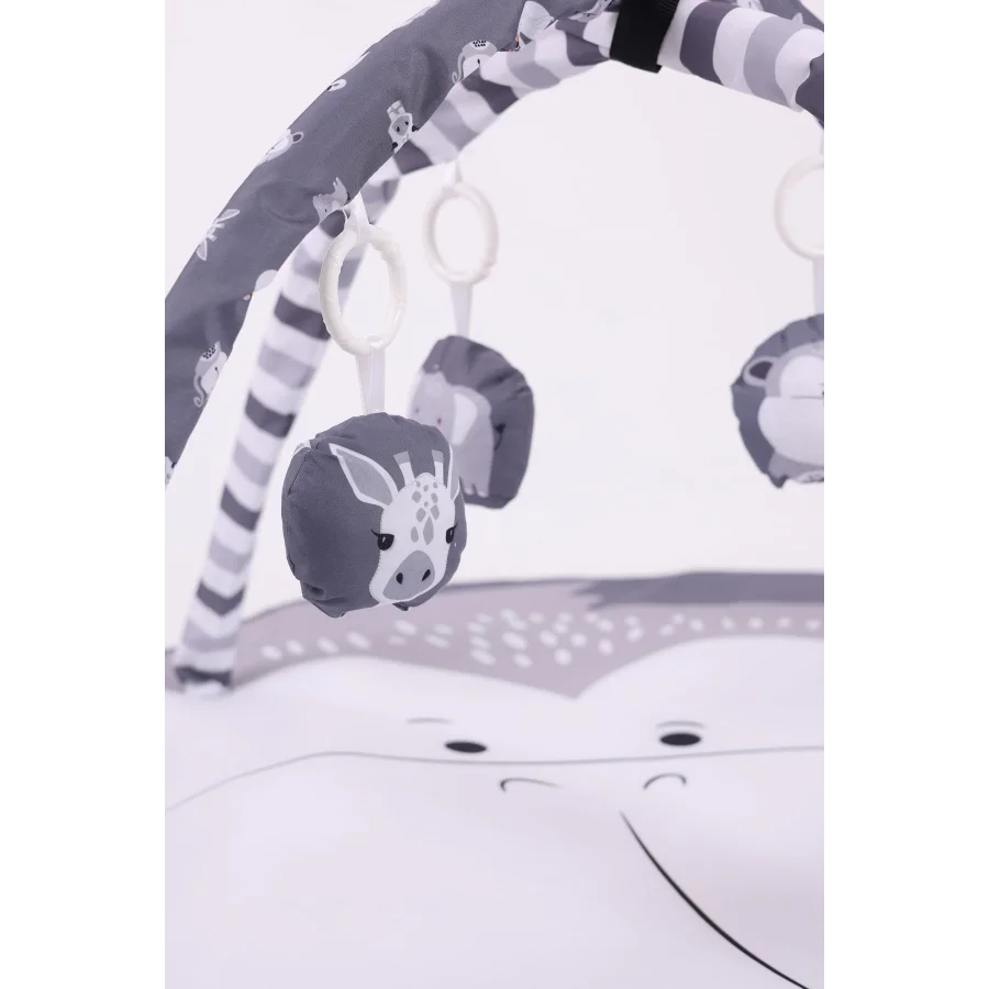 Babyjest 3 Boyutlu Dokunuş Safari Hayvanlar Oyun Halısı 115x115cm - Maymun