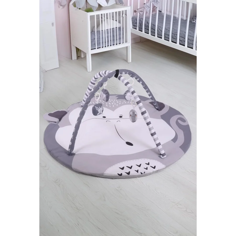 Babyjest 3 Boyutlu Dokunuş Safari Hayvanlar Oyun Halısı 115x115cm - Maymun