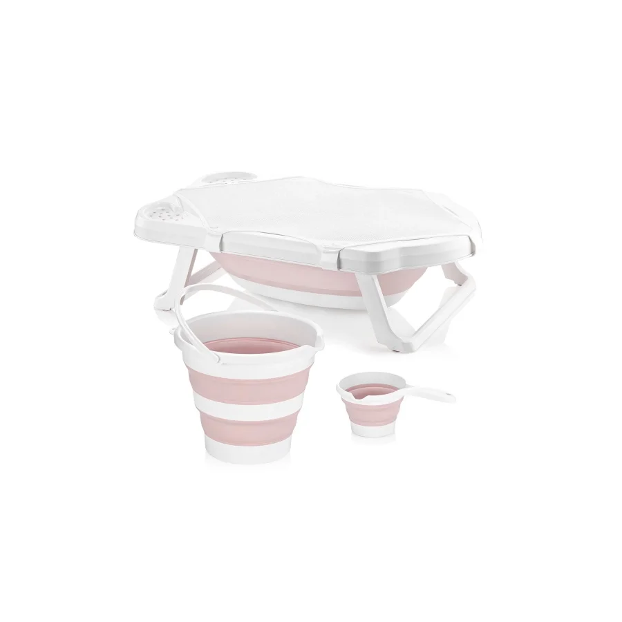 Babymiss 5 Parça Bebek Küvet Seti Bebek Banyo Küveti - Pembe